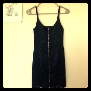 Express Black Lace Zipper Dress - Brand New
